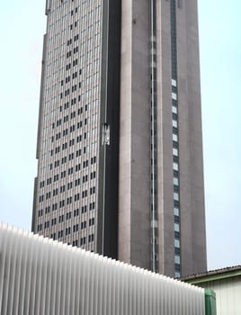 skyscraper with windows and glass and steel