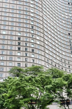 skyscraper with windows and glass and steel