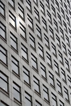 skyscraper with windows and glass and steel