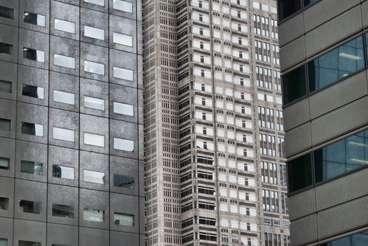 skyscraper with windows and glass and steel