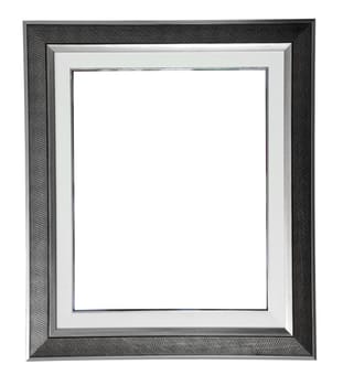 isolated silver modern frame on white