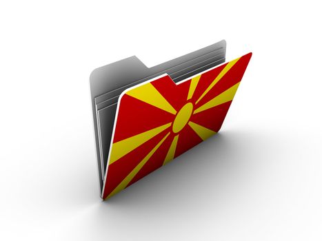 folder icon with flag of macedonia on white background