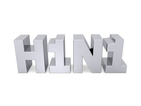 the word H1N1 in metal letters