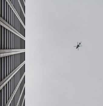 skyscraper with windows and glass and steel