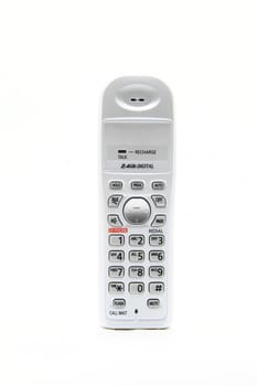 isolated white cordless phone on white