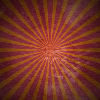 vintage background with colored rays red and orange