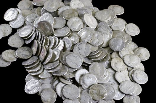 Antique coins are made of silver. Means of payment of past centuries