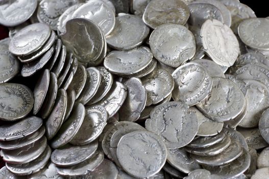 Antique coins are made of silver. Means of payment of past centuries