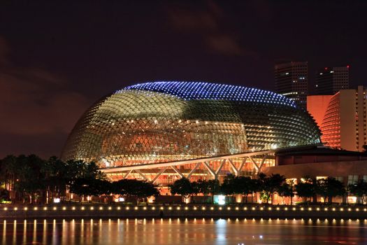Singapore Jan-23, closeup of Esplanade on 23 Jan 2010. Esplanade is world class theatre house welcomed over seven million visitors and presented more than 1,800 performances a year.
