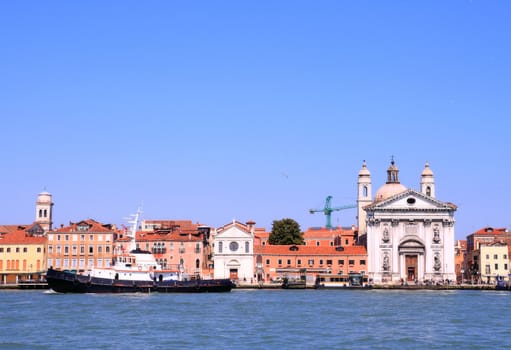 Church at Grand canel in Venice, Italy