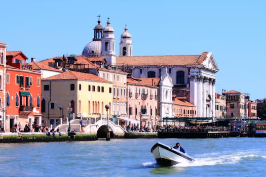 Church at Grand Canal in Vanice Italy