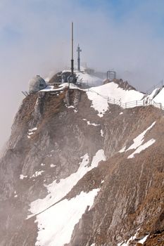 pubic weather observation building at Pilatus Mountain Lucern Switzerland