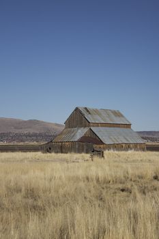 Old barn with blue sky