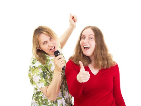 Two women having fun