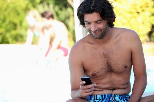 Man on mobile phone
