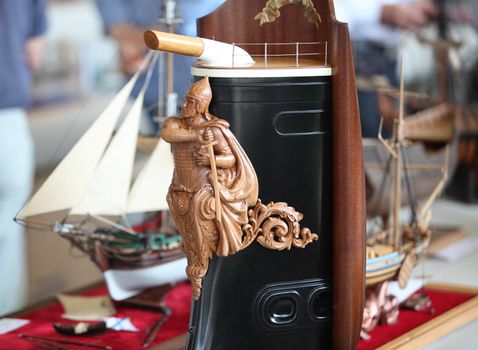 figurehead on the bow of the ship