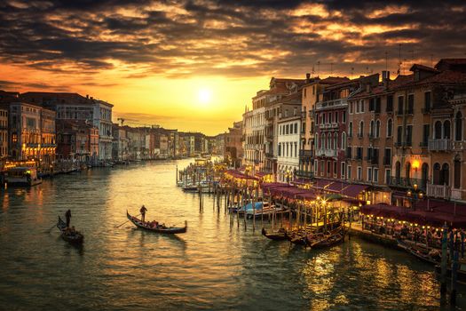 Grand Canal at sunset, Venice 
