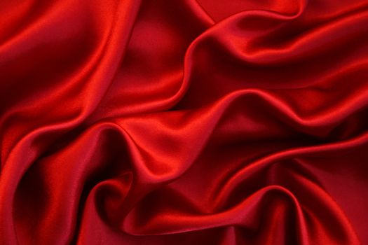 Smooth Red Silk as background 