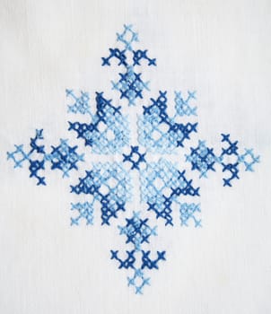 Textile surface with embroidery can use as background