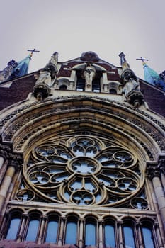 The facade of the Catholic Church for designers