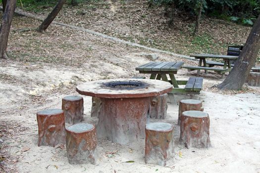 Barbecue chairs and tables