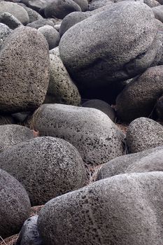 Rocks at Waipi’o Beach, Hawaii.