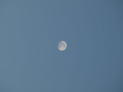 A view of the moon in the sky