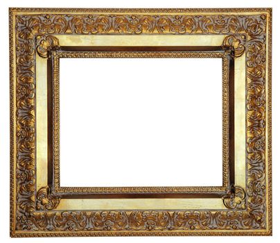 Gold square antique picture frame cutout art craft