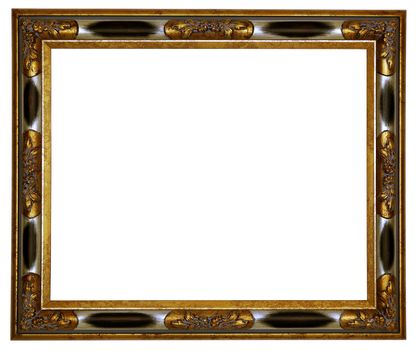 Gold square antique picture frame cutout art craft