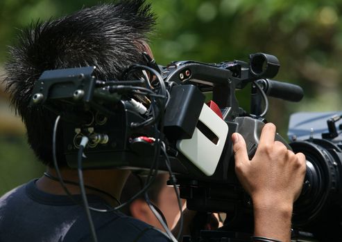 The operator and a video-camera