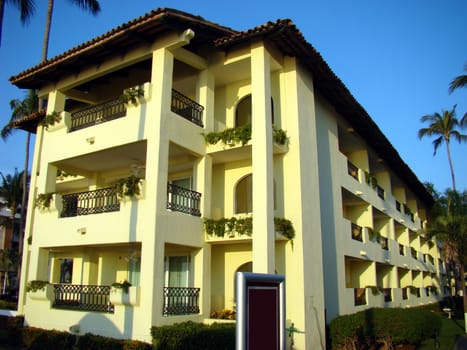 Typical mexican architecture. Resort in Puerto Vallarta.