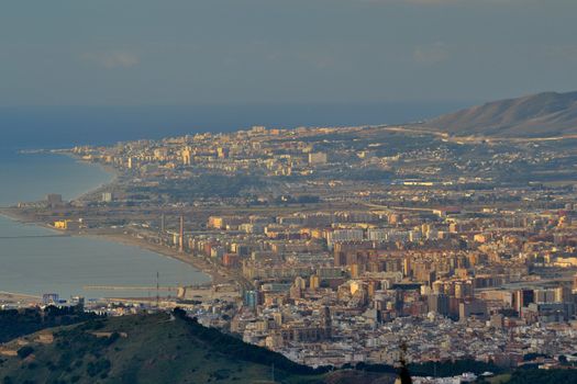 top view of the city of Malaga