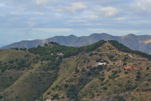 peaks of mountains in the north we go out of Malaga