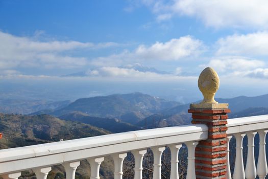 balcony in Malaga mountains overlooking the mountains