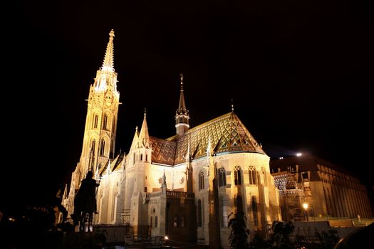 view of Matthias church in Budapest, Hungary