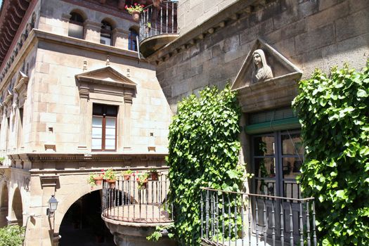 Poble Espanyol, Spanish village in Barcelona, Spain 