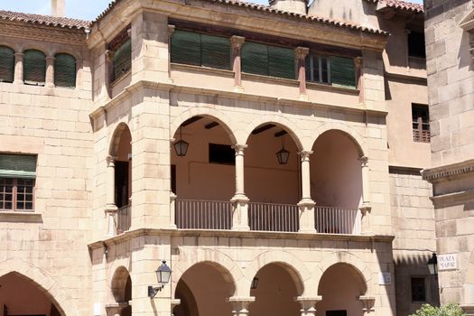 Poble Espanyol, Spanish village in Barcelona, Spain 