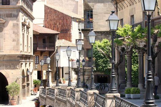 Poble Espanyol, Spanish village in Barcelona, Spain 