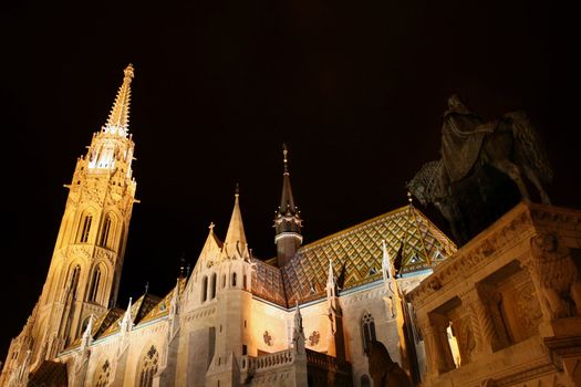 view of Matthias church in Budapest, Hungary