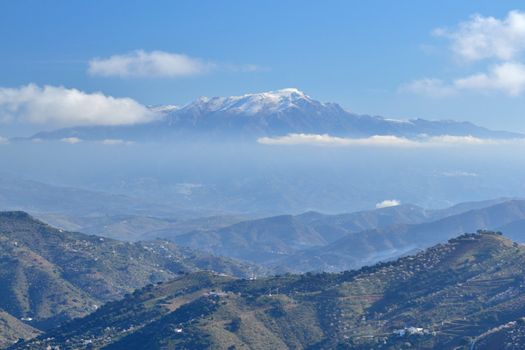 peaks of mountains in the north we go out of Malaga