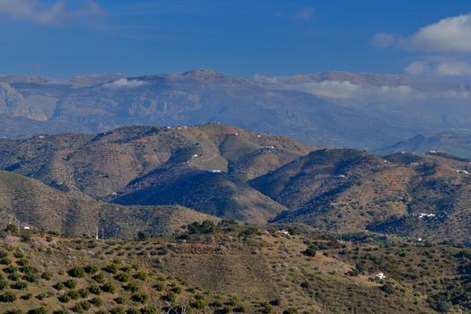 peaks of mountains in the north we go out of Malaga