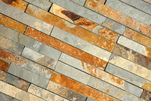 Details shof of a textured brick-wall 