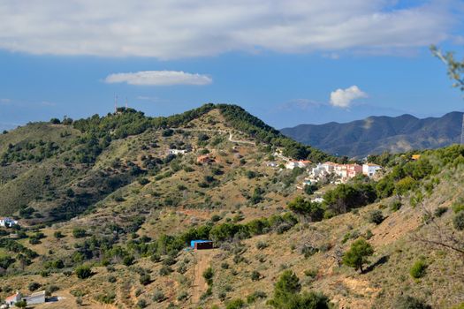 peaks of mountains in the north we go out of Malaga