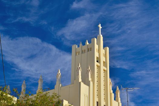 old historic church in el palo town bordering malaga