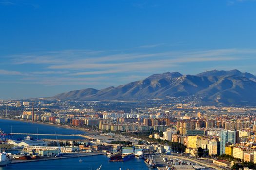 top view of the city of Malaga