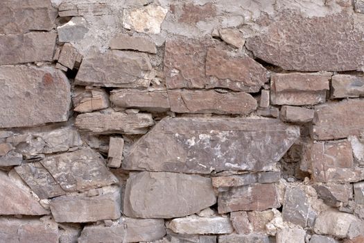 stone wall with a variety of shapes and colors