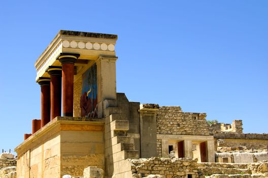 the palace of Knossos in Crete
