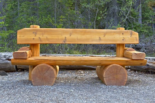 Cute wooden Bench, Yoho National Park, Canada
