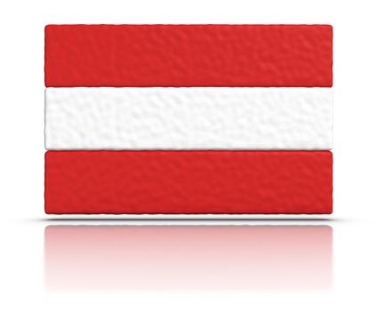 Flag of Austria made with plasticine material.