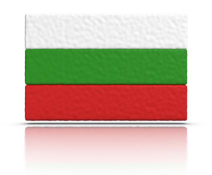 Flag of Bulgaria made with plasticine material.